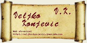 Veljko Konjević vizit kartica